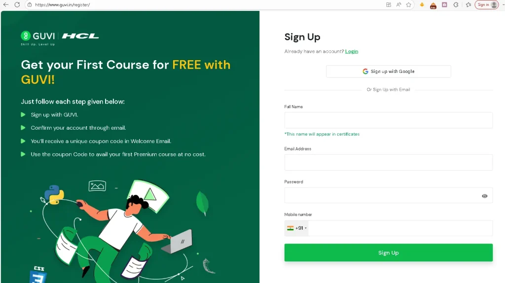 guvi login