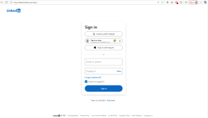 linkedin login