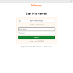 harvest login