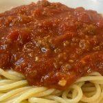 homemade spaghetti sauce with fresh tomatoes