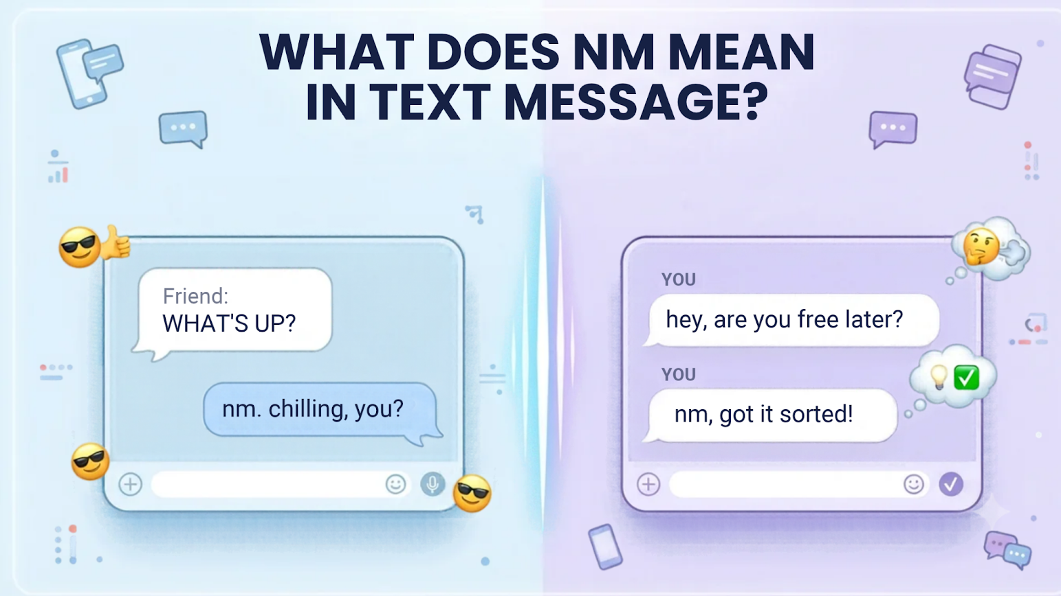 what does nm mean in text message
